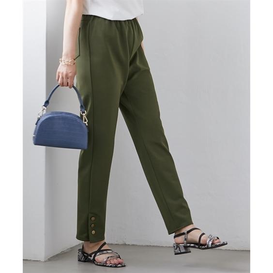 パンツ ストレート 大きいサイズ レディース 裾ボタン スリット Ll 10l ニッセン Nissen Groups2i Com