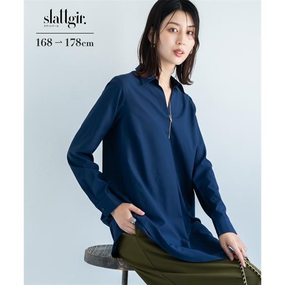 スキッパーチュニックブラウス 高身長 スキッパーチュニックブラウス （トールサイズ） 通販【ニッセン】