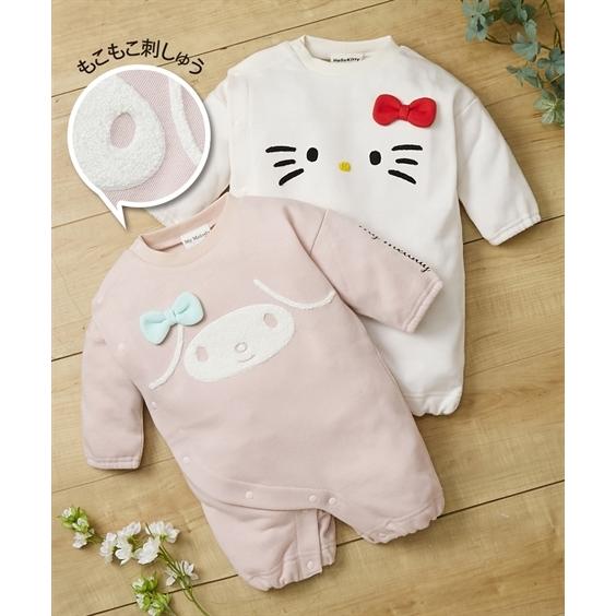 カバーオール ベビー サンリオ スウェット サガラ刺しゅう 入荷予定 ミニ ベビー服 身長50 60 女の子 子供服 60 70cm Nissen ニッセン