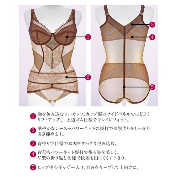 ニッセン（nissen） ボディスーツ レディース お腹周りを引き締める