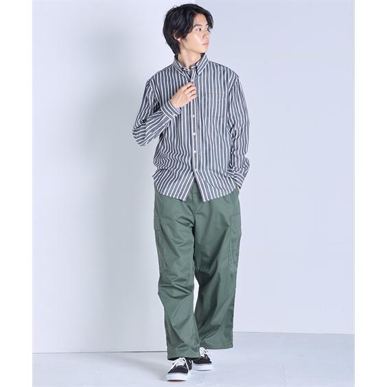 ニッセン（nissen） シャツ カジュアル メンズ 形態安定 ストライプ