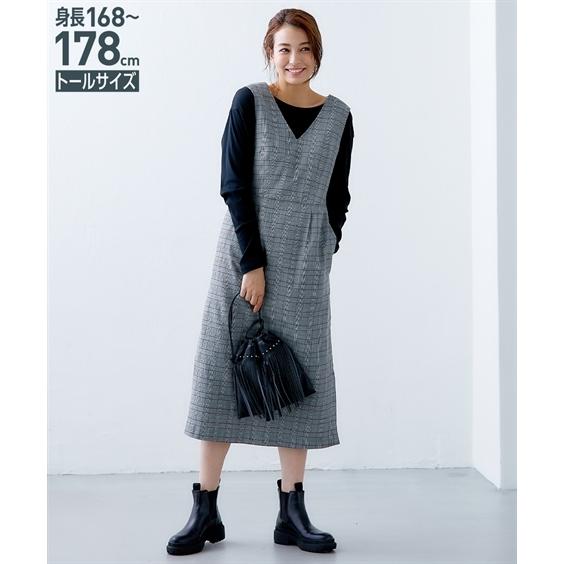 モノトーン ジャンパー Nissen ニッセン Paypayモール店 通販 Paypayモール スカート トールサイズ レディース チェック柄