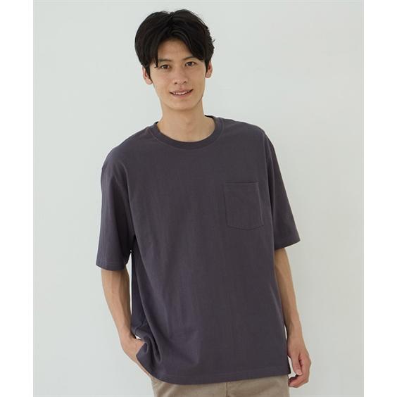 Tシャツ カットソー メンズ ヘビーウェイト オーバーサイズ ポケット付 5分袖 3L〜10L ニッセン nissen｜nissenzai｜13