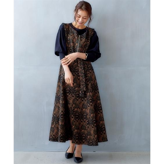 ニッセン トップス ニット レディース Hana服 ふんわり袖 M/L/LL