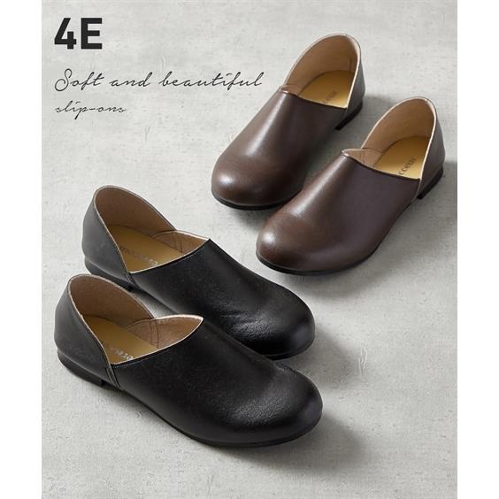 靴 大きいサイズ レディース ゆったり幅広 日本製 やわらか きれいめ スリッポン ワイズ4e 23 0 23 5 24 0 24 5 25 0 25 5 26 0 26 5cm ニッセン Nissen ニッセン Paypayモール店 通販 Paypayモール