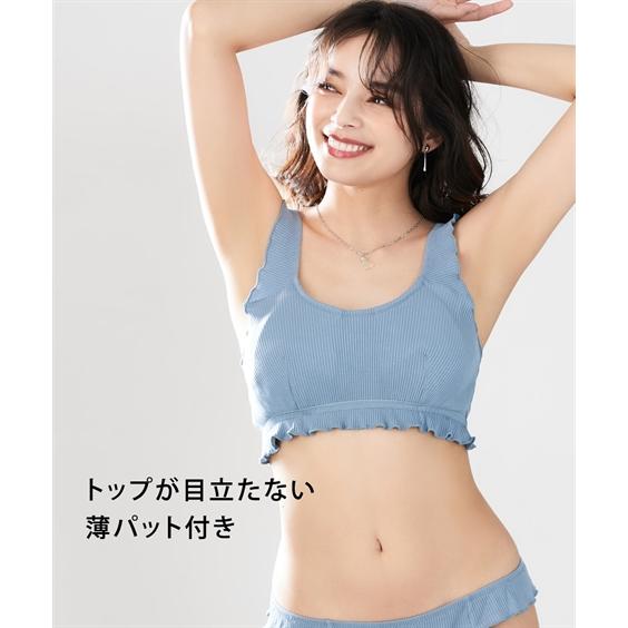 ブラジャー ノンワイヤー 大きいサイズ レディース まるでNOブラ ハーフトップ 4L/5L/6L ニッセン nissen | ニッセン | 11