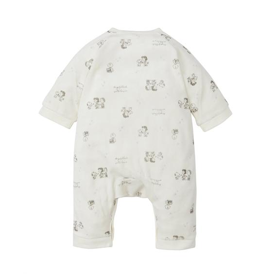 カバーオール ベビー スヌーピー あったか ベロア 総柄 ミニ ベビー服 子供服 男の子 女の子 秋 冬 身長50 60 60 70cm ニッセン Nissen ニッセン Paypayモール店 通販 Paypayモール