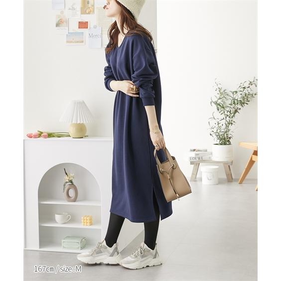 ニッセン ワンピース ロング マキシ レディース あったか 裏起毛 ニッセン ワンピース ロング マキシ レディース あったか 裏起毛