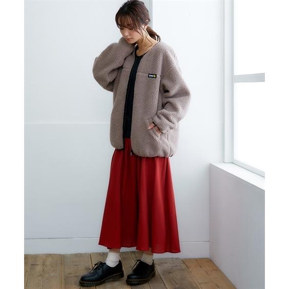 ニッセン（nissen） ジャケット レディース moz モズ ノーカラー ボア