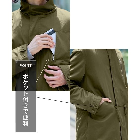 ニッセン（nissen） コート メンズ 裏ボア付モッズ 冬 3L〜10L
