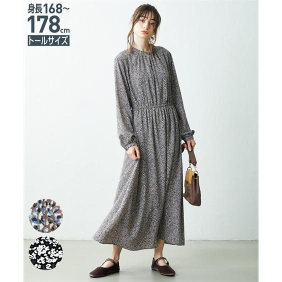 ワンピース ロング マキシ トールサイズ レディース プリント Ll 3l 4l 5l ニッセン Nissen Zzy4321e2350 ニッセン Yahoo 店 通販 Yahoo ショッピング