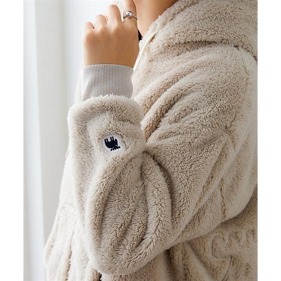 ニッセン（nissen） パーカー レディース moz モズ ボア ジップアップ