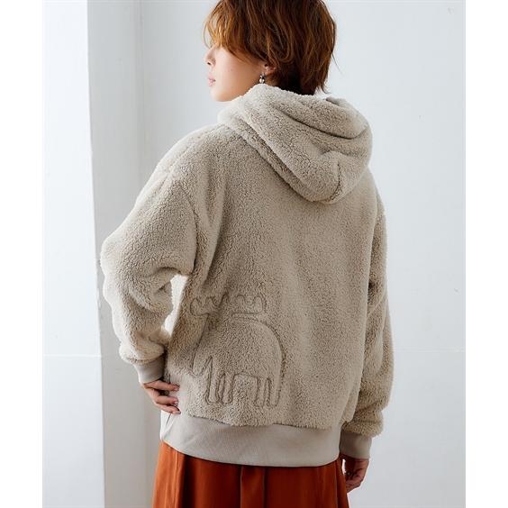 ニッセン（nissen） パーカー レディース moz モズ ボア ジップアップ