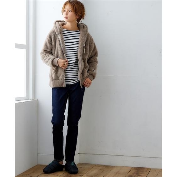 ニッセン（nissen） パーカー レディース moz モズ ボア ジップアップ