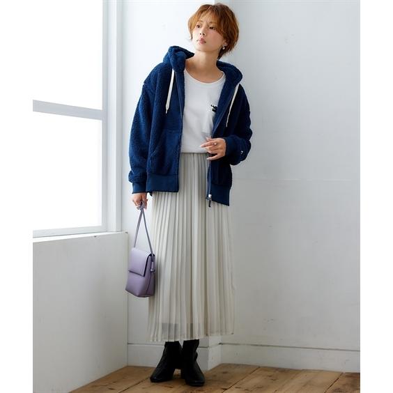 ニッセン（nissen） パーカー レディース moz モズ ボア ジップアップ