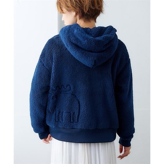 ニッセン（nissen） パーカー レディース moz モズ ボア ジップアップ