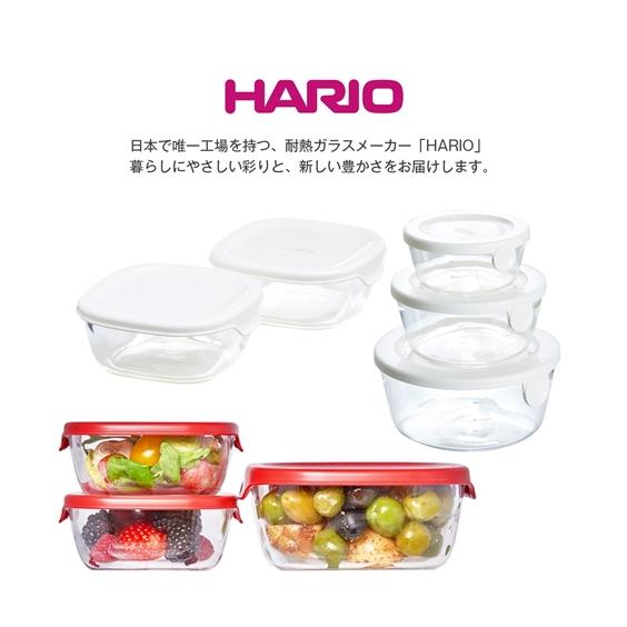 ニッセン（nissen） HARIO 耐熱ガラス製 保存容器 角型3個セット 日本