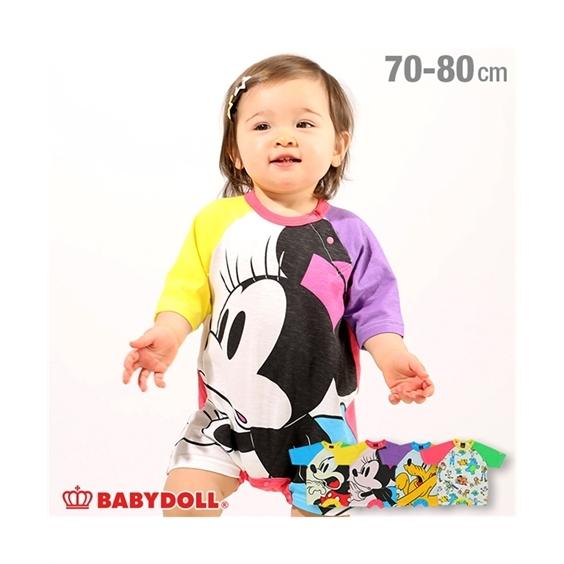 ロンパース ベビー 男の子 女の子 Babydoll ディズニー ネオン ラグラン 4930b 身長70 80cm ニッセン Nissen ニッセン Paypayモール店 通販 Paypayモール