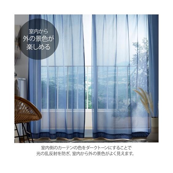 ニッセン（nissen） カーテン 外の景色がよく見える 遮像 UVカット