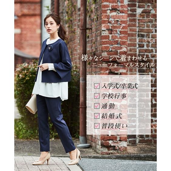 フォーマル 3点セット レディース 入学式 卒業式 パール調ボタン  
