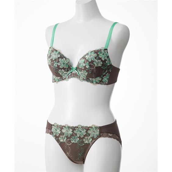 ニッセン（nissen） ブラジャー ショーツ セット レディース フラワー