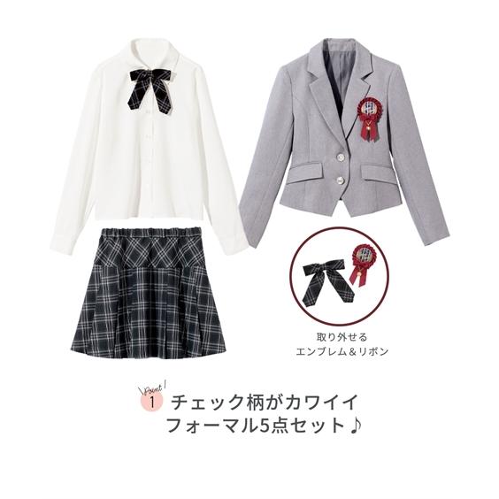 ニッセン（nissen） スーツ フォーマル 3点セット キッズ 女の子 卒業