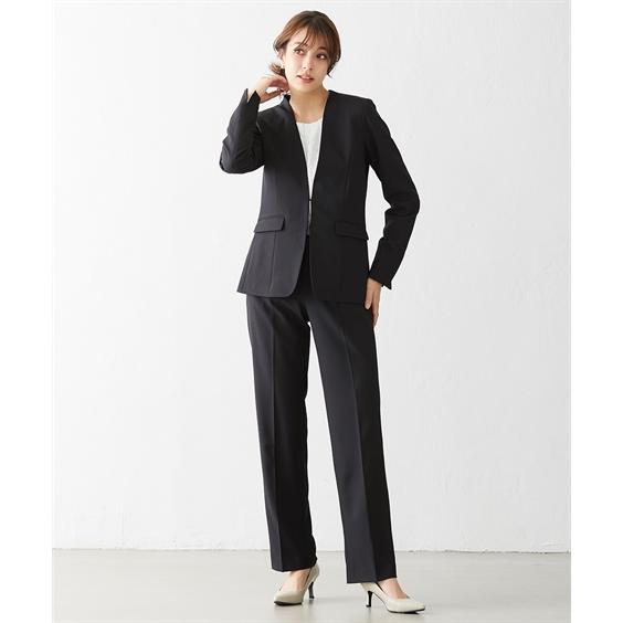 スーツ パンツ トールサイズ レディース 洗える タテヨコ ストレッチ ノーカラー リスピィ素材使用 M/L ニッセン nissen_8