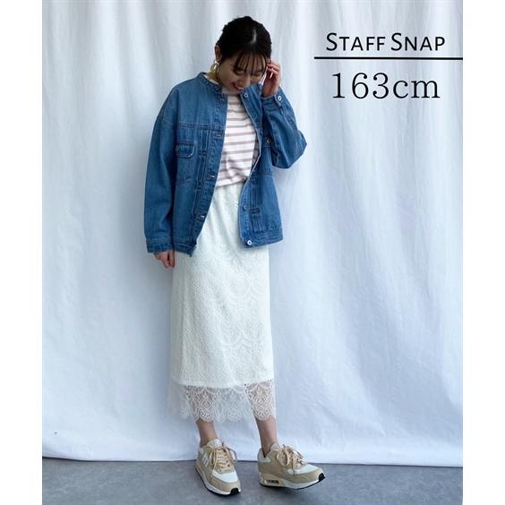 ニッセン（nissen） レディース ノーカラー デニム ジャケット 10