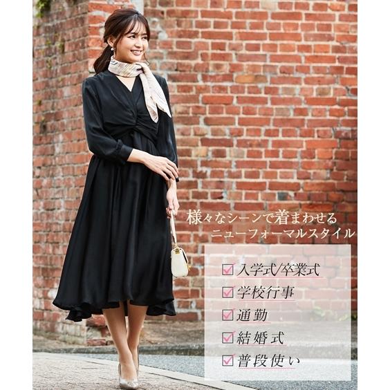ワンピース フォーマル レディース 入学式 卒業式 スカーフ付き ウエストデザイン ドレス Ll 3l ニッセン Nissen Zzy4322a2604 ニッセン Yahoo 店 通販 Yahoo ショッピング