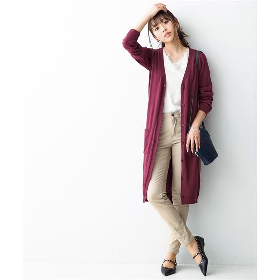 ニッセン カーディガン レディース UVカット シンプル ロング丈 ニッセン カーディガン レディース UVカット シンプル ロング丈