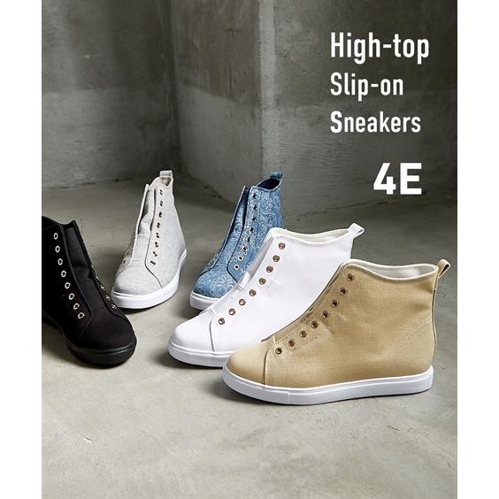 スニーカー 大きいサイズ レディース ゆったり幅広 ハイカット スリッポン 4eワイズ 23 0 23 5 24 0 24 5 25 0 25 5 26 0 26 5cm ニッセン Nissen Zzy4322a4050 ニッセン Yahoo 店 通販 Yahoo ショッピング