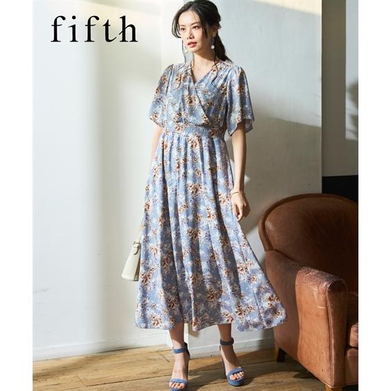 レディースファッション 天然石ターコイズ ワンピース 大きいサイズ カシュクール花柄ワンピース Fifth ニッセン Nissen 74win2tzwx Www Ludlowbar Com Au