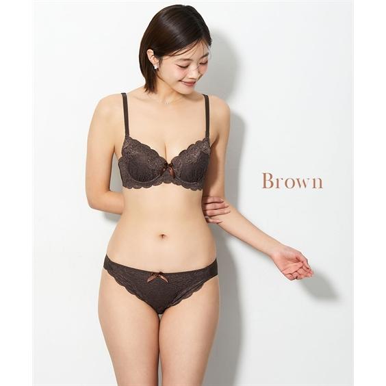 ニッセン（nissen） ブラジャー ショーツ セット レディース ダーク