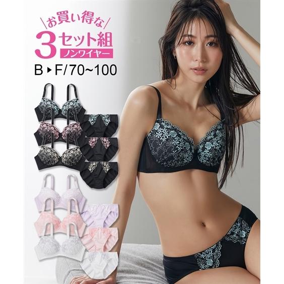 ニッセン ブラジャー ショーツ セット レディース 刺しゅう ニッセン ブラジャー ショーツ セット レディース 刺しゅう