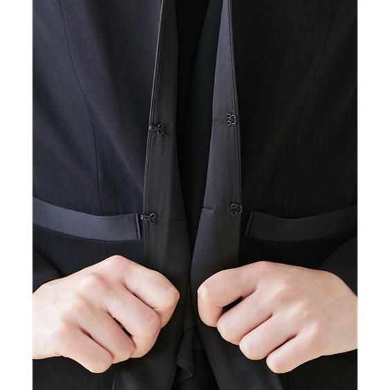 アンサンブル トールサイズ レディース 喪服 礼服 洗える ノーカラー ジャケット ＋ 七分袖 ロング ワンピース 防しわ M/L ニッセン nissenの画像