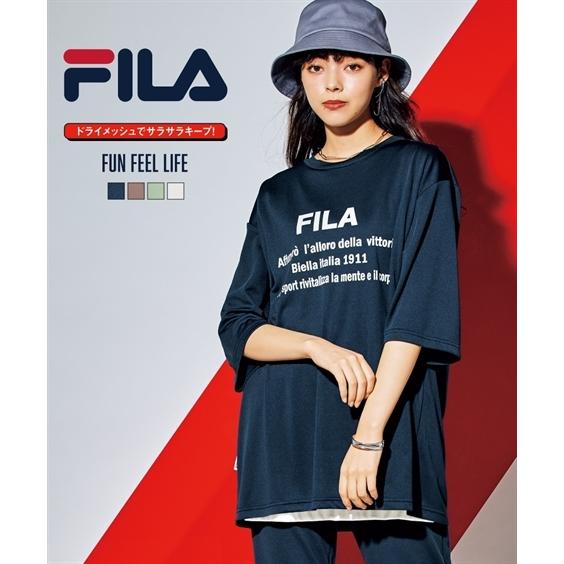 ニッセン（nissen） トップス チュニック FILA ドライメッシュ5分袖