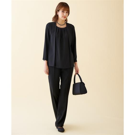 喪服 スーツ パンツ トールサイズ レディース 礼服 洗える フォーマル  