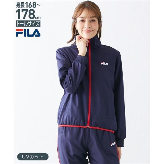 FILA スポーツウェア トップス トールサイズ レディース 裏トリコット ジャージ スタンド ジャケット UVカット M/L/LL ニッセン  nissen : zzy4322e0786 : ニッセン Yahoo!店 - 通販 - Yahoo!ショッピング