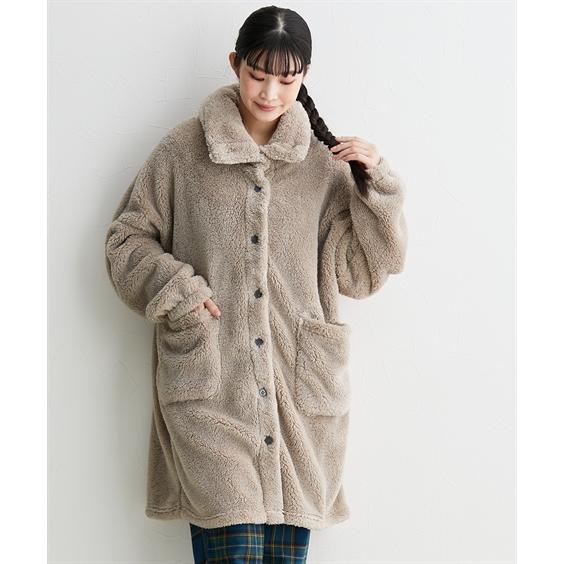 ニッセン（nissen） ガウン レディース ふわぬくマイクロファー首