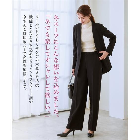 ニッセン（nissen） スーツ パンツ 大きいサイズ レディース 洗える