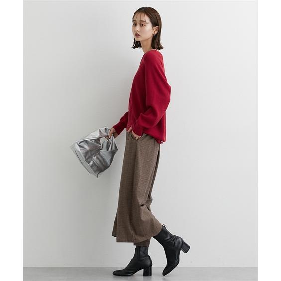 ニッチ 日本製 7分袖 ニット ブラウン系 niche. セーター レディース Niche. - ニッチ 日本製 7分袖 ニット ブラウン系 niche. セーター