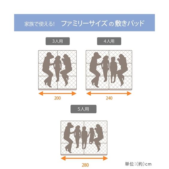 ファミリーサイズ 吸汗速乾 ボックス シーツ 一体型 ベッド パッド 夏 3人用 200cm ニッセン nissen｜nissenzai｜19