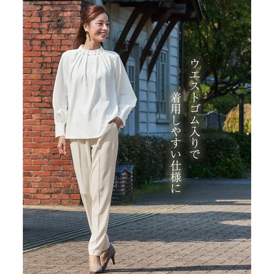 ♥️ショコラ♥️ 　23区♡スーツ　フォーマル　ジャケット　パンツ　大きい メタリックボタン付きジャケット＆スラックスパンツセットアップ