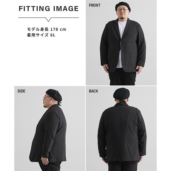 Lサイズ　ジャケット ニッセン（nissen） メンズ カットソー ジャケット 3L以上お腹ゆったり