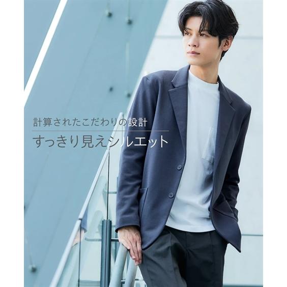 Lサイズ　ジャケット ニッセン（nissen） メンズ カットソー ジャケット 3L以上お腹ゆったり