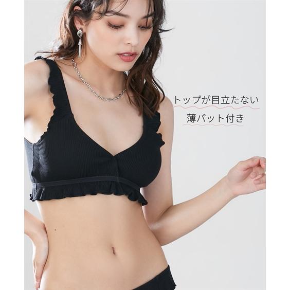 ブラジャー ノンワイヤー 大きいサイズ レディース 浜田翔子コラボ まるでNOブラ カシュクール ハーフトップ 8L/10L ニッセン nissen | ニッセン | 07