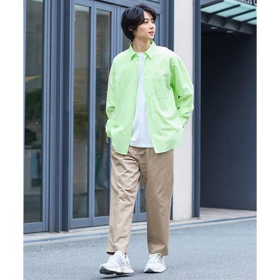ニッセン（nissen） シャツ カジュアル メンズ オーバーサイズ麻混