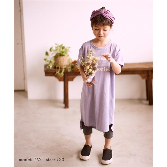 ワンピース キッズ 綿100％ ロゴ プリント チュニック 女の子 子供服 ジュニア服 身長100/110/120/130cm ニッセン nissen｜nissenzai｜07