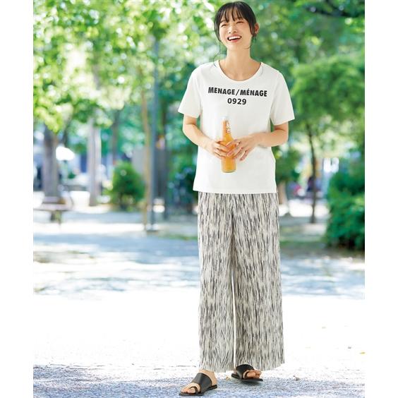 Tシャツ カットソー レディース 綿100％ プリント 選べる柄 S/M/L/LL ニッセン nissen｜nissenzai｜29