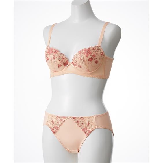 ブラジャー&ショーツ3点セット(サイズS) ニッセン ブラジャー ショーツ セット 大きいサイズ レディース